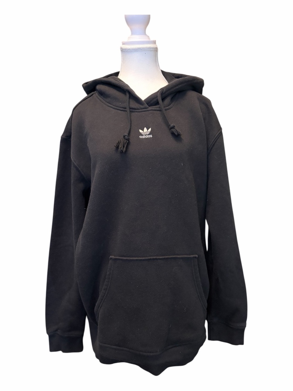 Adidas Black Hoodie with Trefoil Logo
